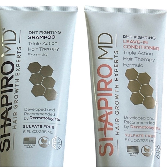 Shapiro MD Hair Loss Shampoo and Leave in Conditioner, All-Natural DHT Blockers - Picture 3 of 4